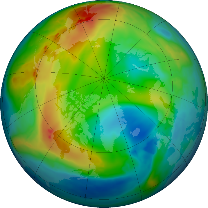 Arctic ozone map for 26 December 2015